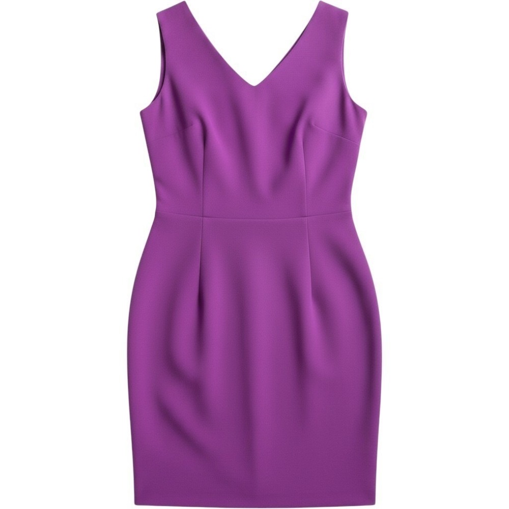 ALYX Women Purple Sleeveless V-Neck Sheath Dress Size 10 Business Casual Formal